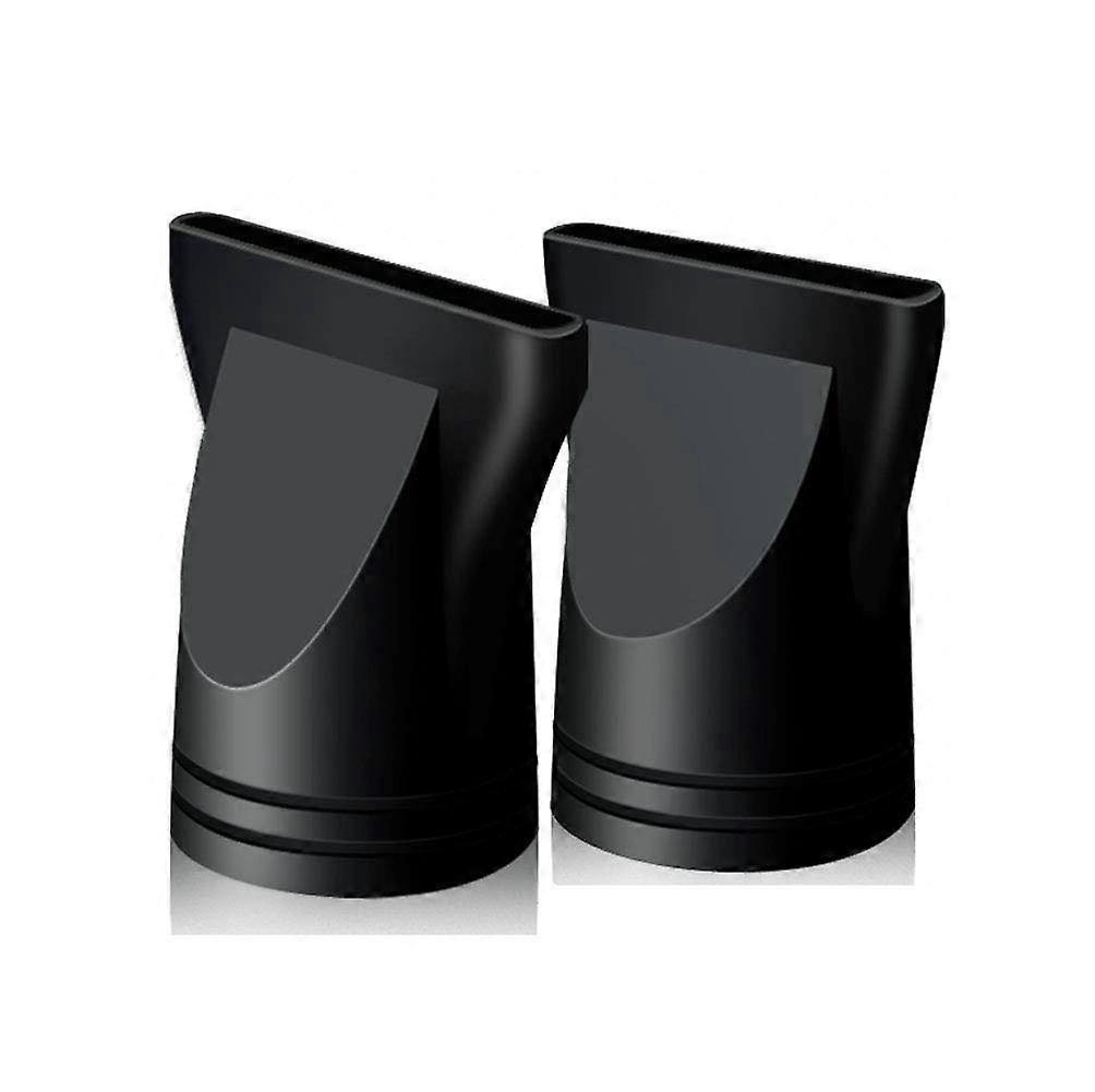 2Pcs Black Hair Dryer Nozzle Replacement Concentrator with Precise Airflow Control for Salon Styling
