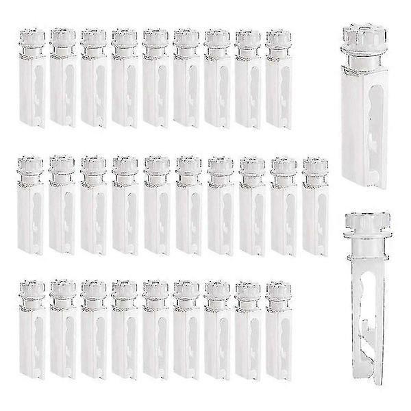 30 pcs Vertical Blind Stem Replacement White Stems For Vertical Window Blinds Vertical Blind Carrier (Tangle)