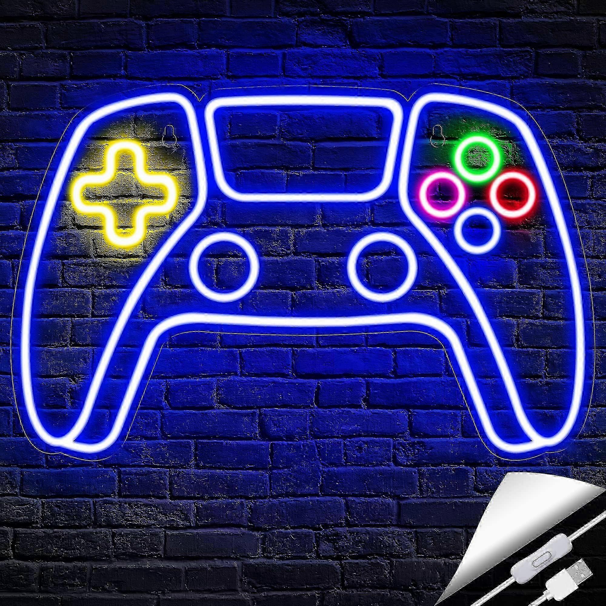 Game Controller Neon Light Hanging Installation Gaming Room Ambient Decorative Light