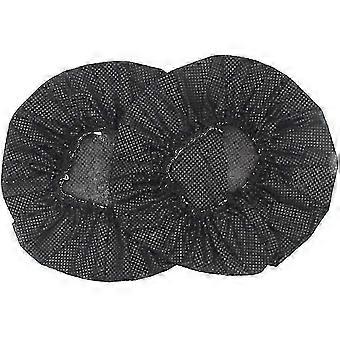 100 Pack Universal Headphone Covers, Replacement Protector for 10-12cm Earphones, Black Silicone Ear Covers