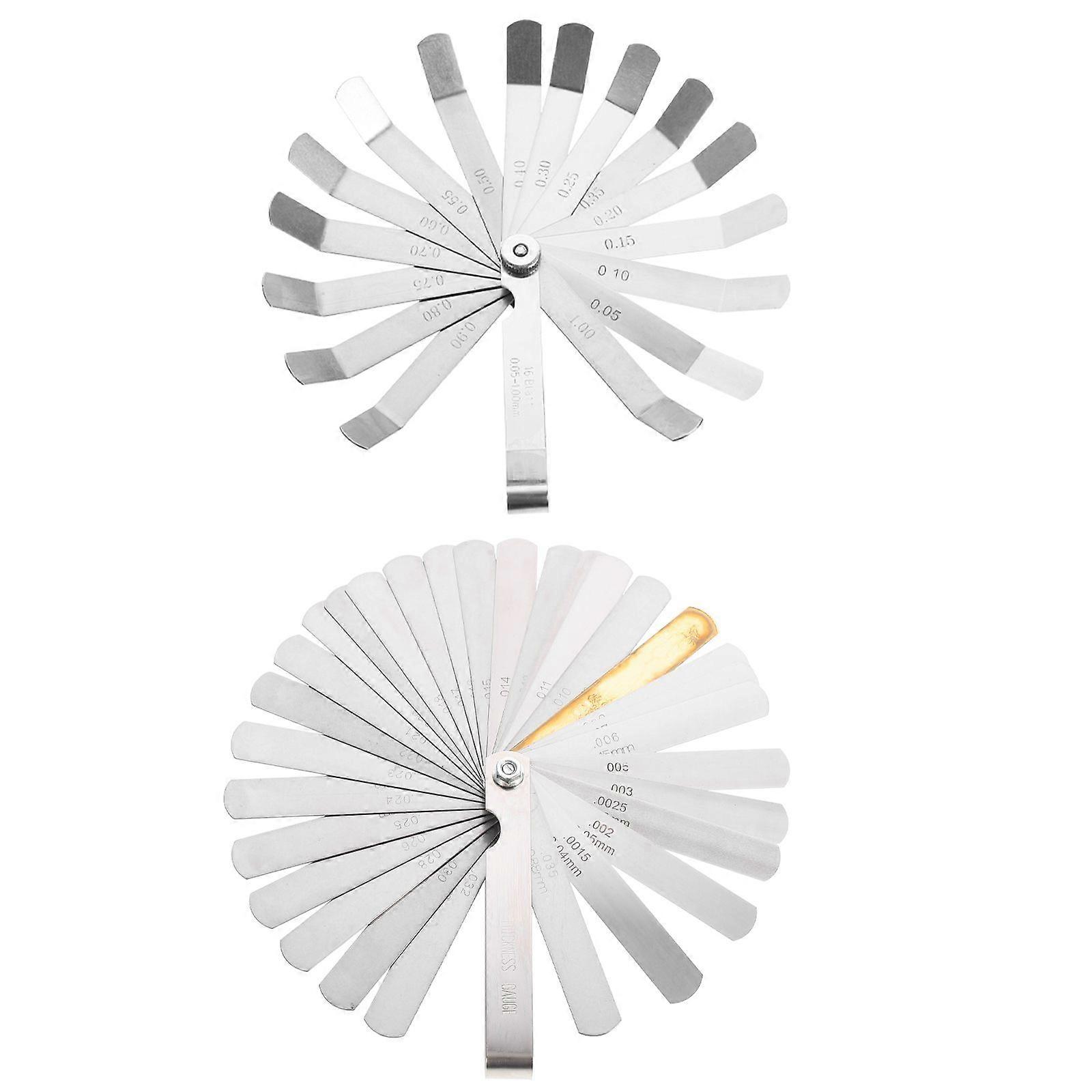 2pc Simple Feeler Gauges Pretty Plug Gauges Set Practical Spring Steel Gauges