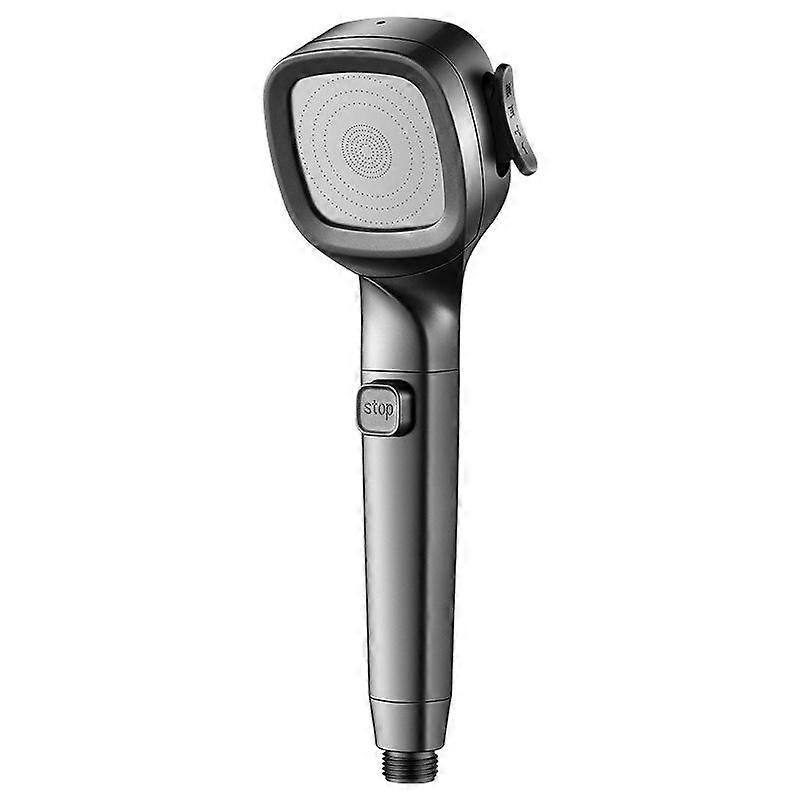 Multifunctional 4-Speed Pressurized Spray Gun Filter Shower Head with One Button Water Stop Function