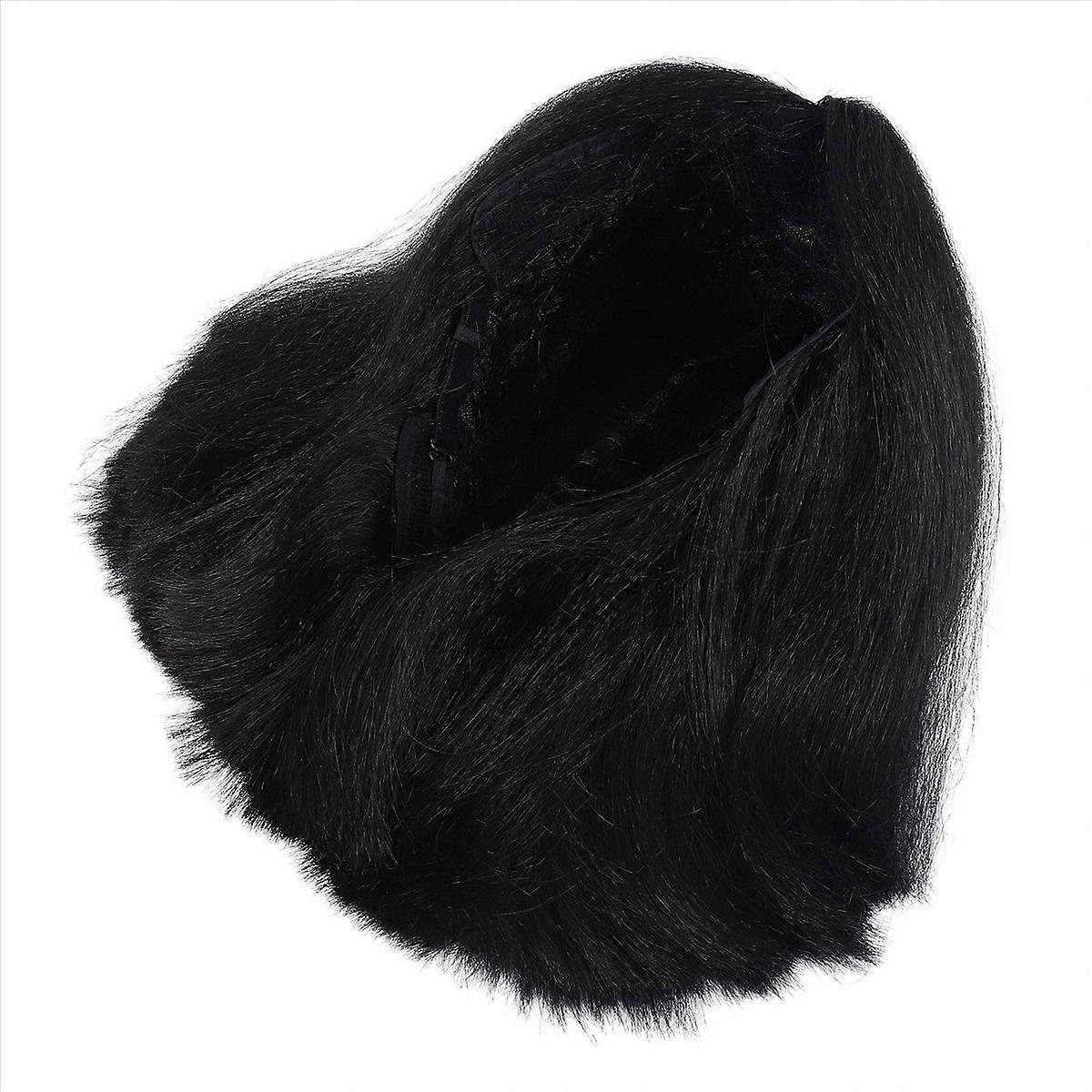 WIND FLYING 12 Inches Center Parted Wig Set Black Wig Set