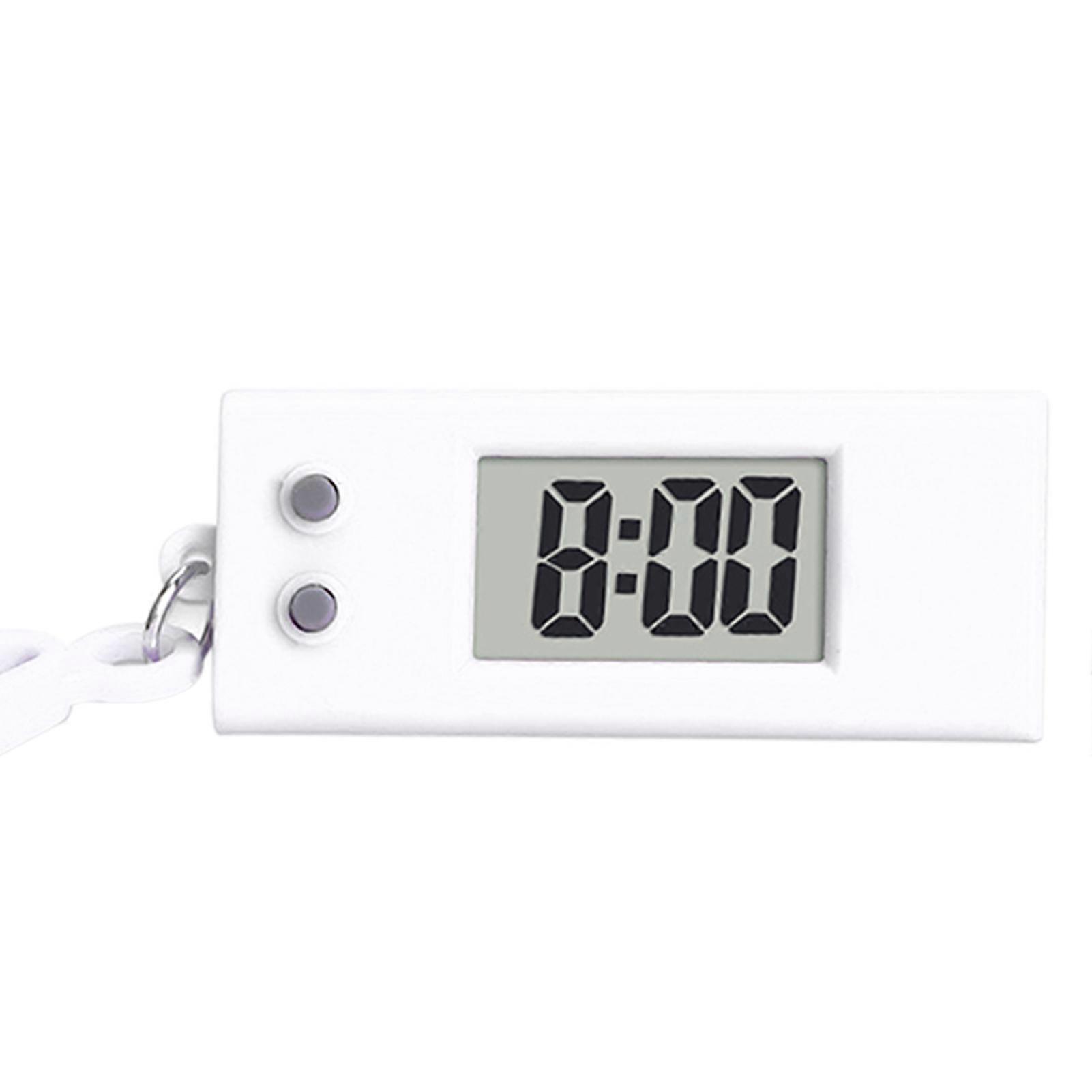 Triangle LCD Digital Keychain Clock - Silent for Exam & Study