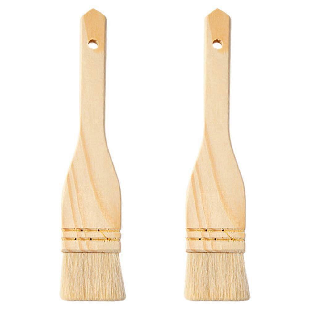 BBQ Basting Brush Set Wool Bristles for Even Liquid Application Baking Grilling Cooking