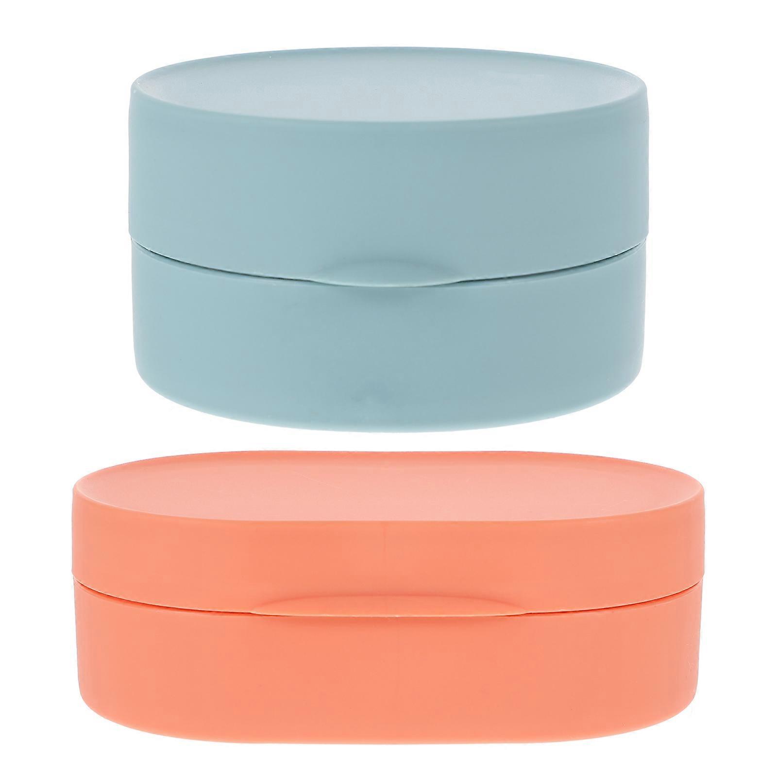 Portable Soap Holder Storage Boxes for Storage 2Pcs ABS Material