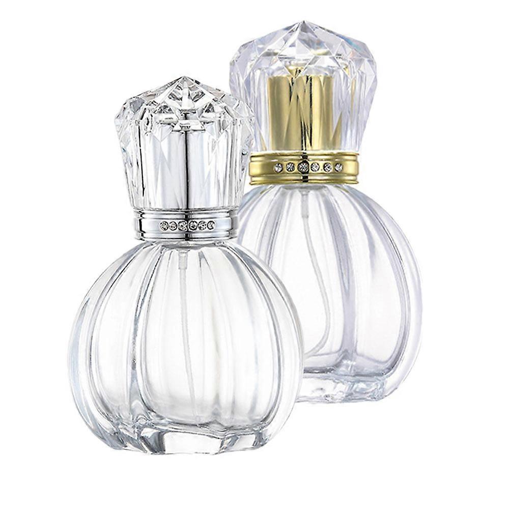 Refillable Glass Perfume Bottle for Storage Use 4Pcs Pumpkin Shape Spray Bottles