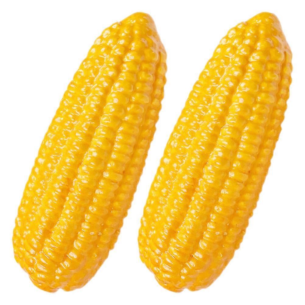 Decorative Corn Foam Model for Home Use 2Pcs Faux Vegetable Simulation
