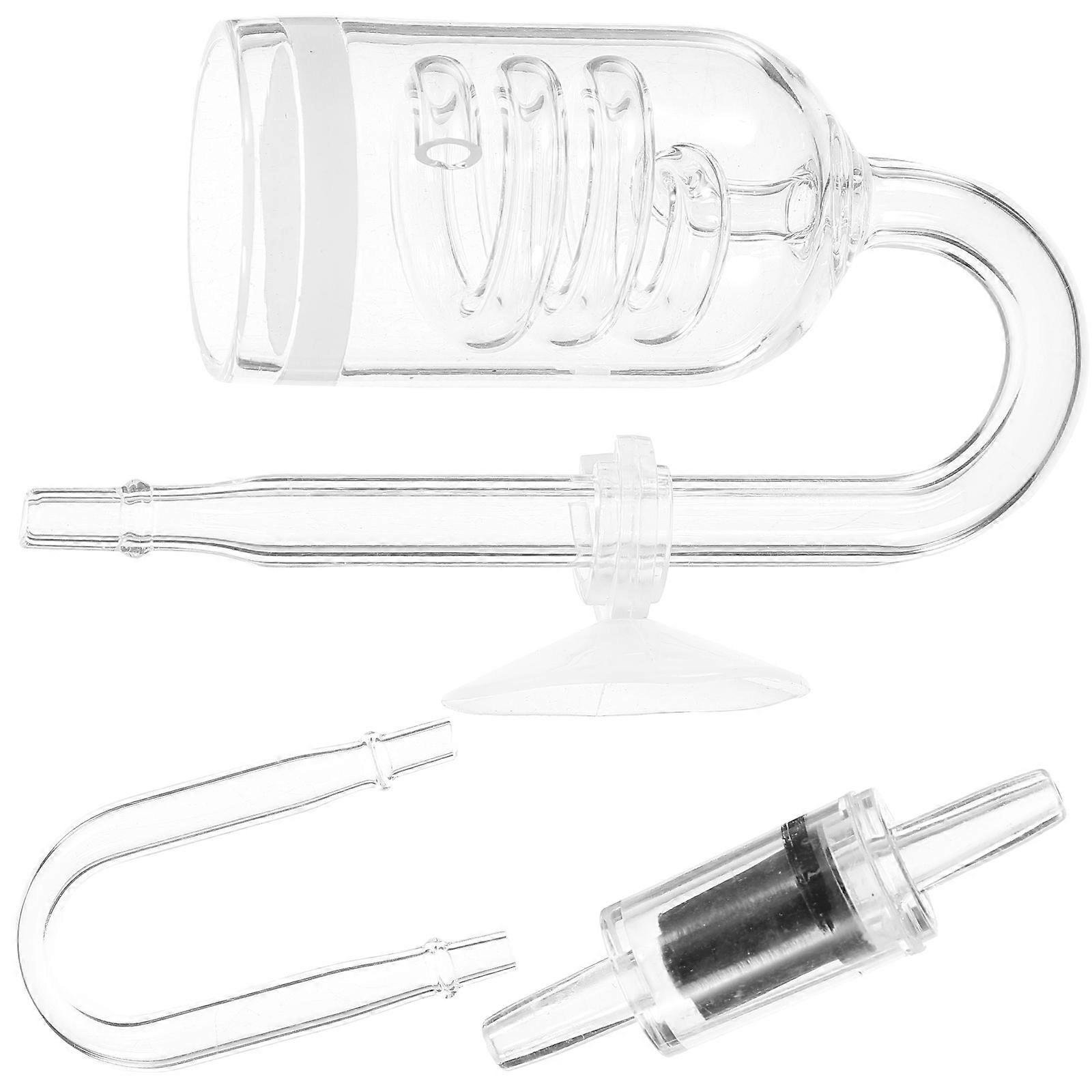 Aquarium Glass Co2 Diffuser Refiner with Suction Cup 1Set for Fish Tanks