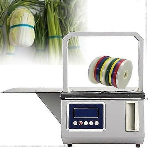 Automatic Vegetable Strapping Machine 12mm Speed Adjustable Tension Dual Modes with LED Count