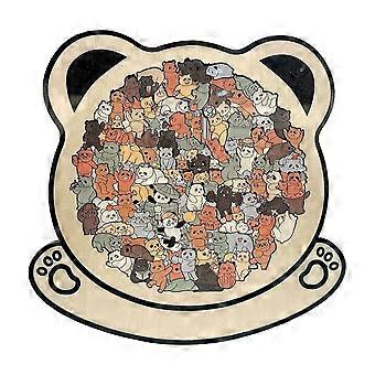 Quebra-cabeça de madeira Morandi-Hued Winter Dog – Formato de animal exclusivo, atividade relaxante e presente adorável para amantes de cães (Estilo C - 1 unidade)