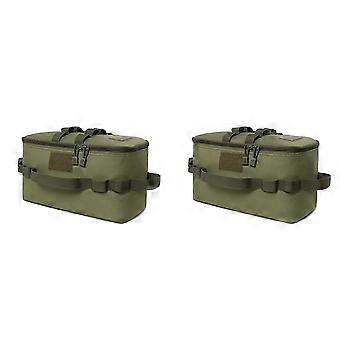 Outdoor Camping Aufbewahrungstasche Gasherd Topf Tragetasche Utensilien Grün
