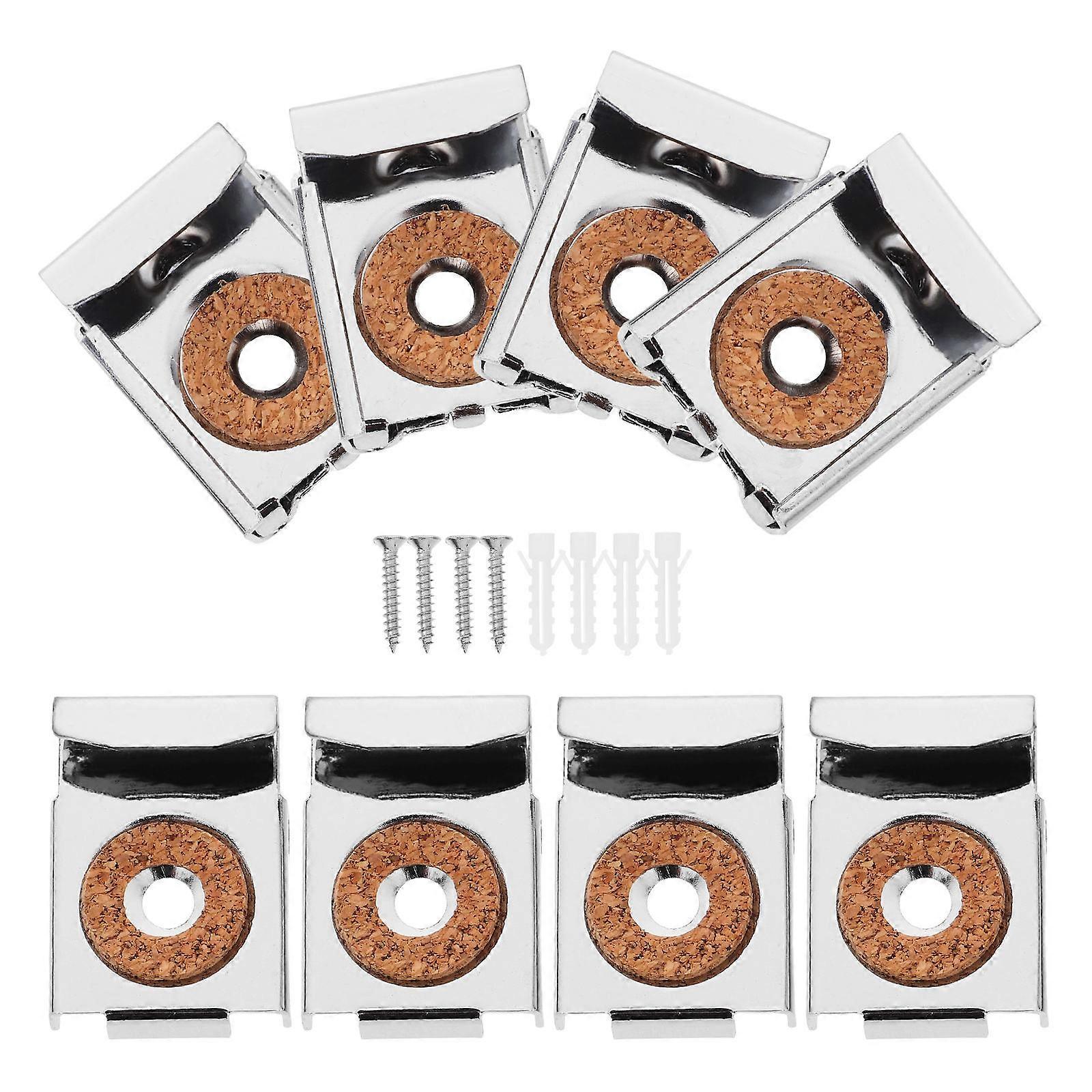 Frameless Mirror Mounting Clips Iron Holders for Wall Mount 8Pcs Set