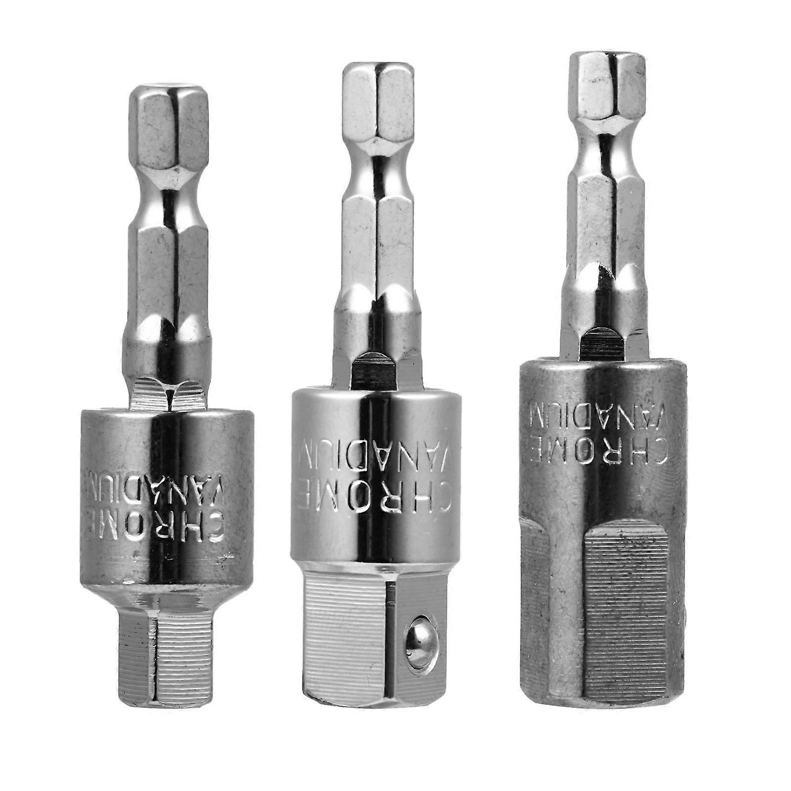 Electric Drill Socket Adapter for Power Drill Function 3Pcs Hex Handle Set