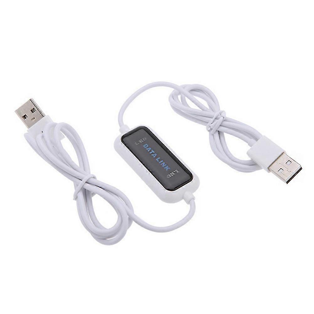 1Pc USB PC to PC Data Transfer Cable, LED Bridge Cable for Direct Wired Connection Fast File Transfer Between 2 Computers