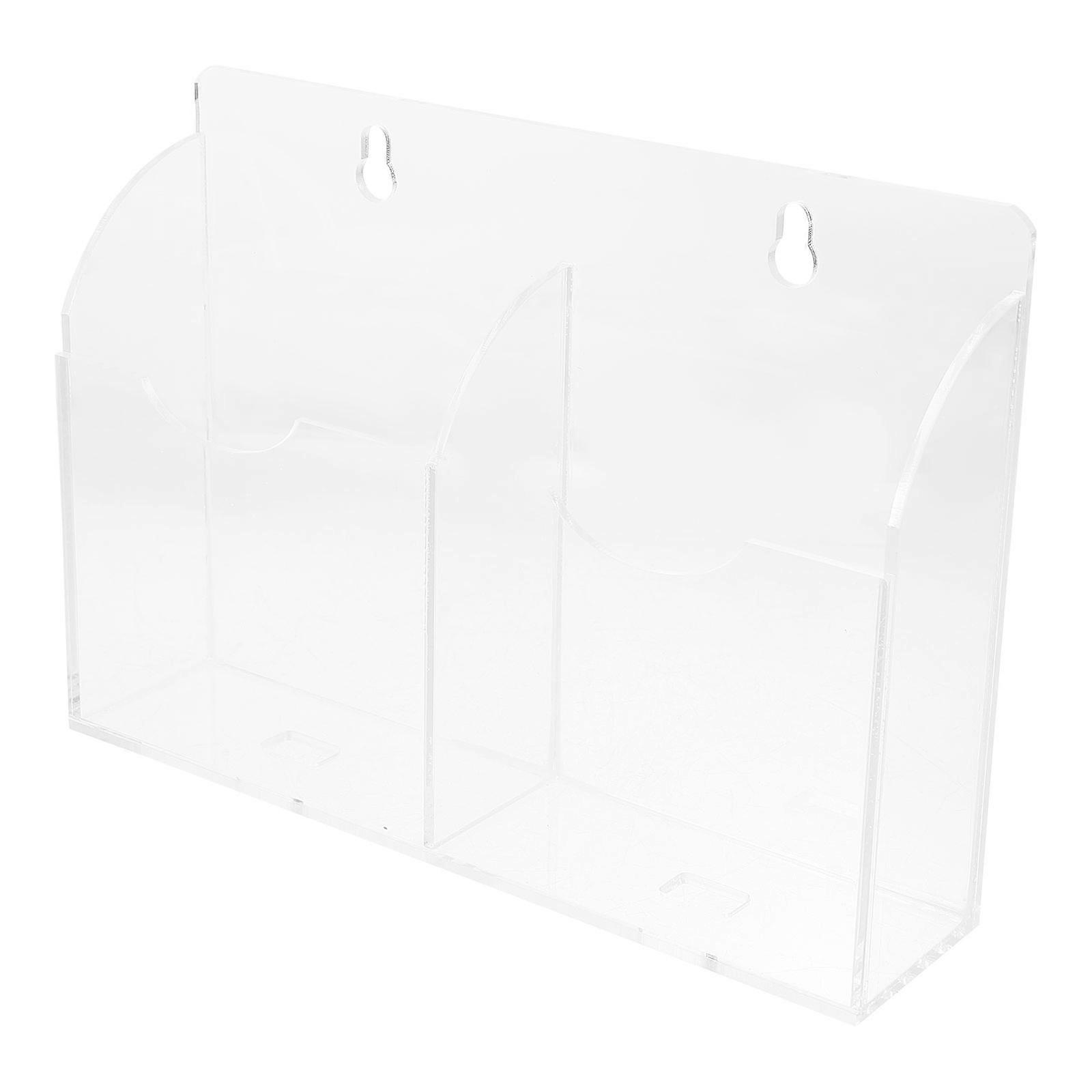 Transparent Wall Mount Remote Controller Holder Acrylic for Storage