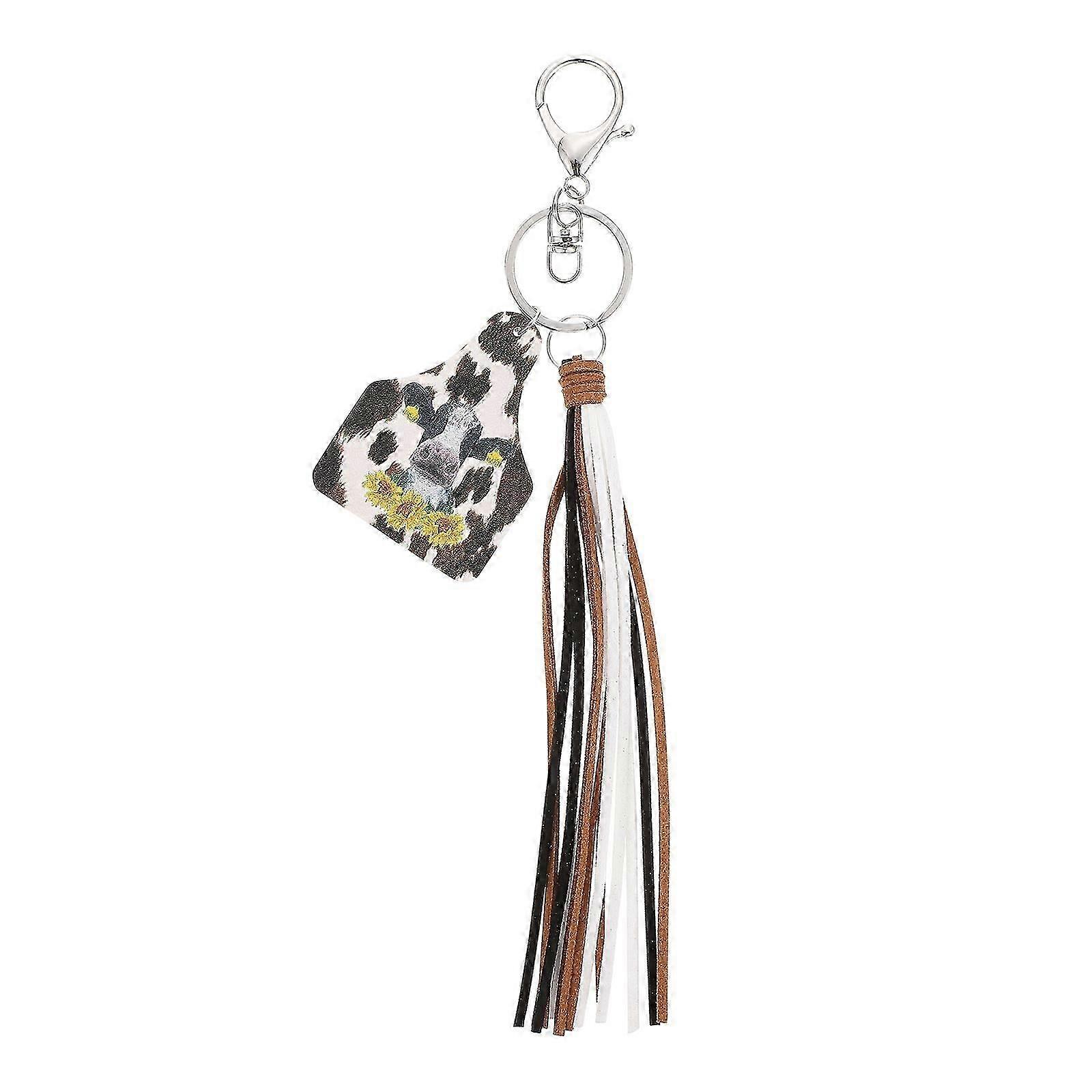 Creative Cow Pattern Key Chain for Decoration Assorted Colors