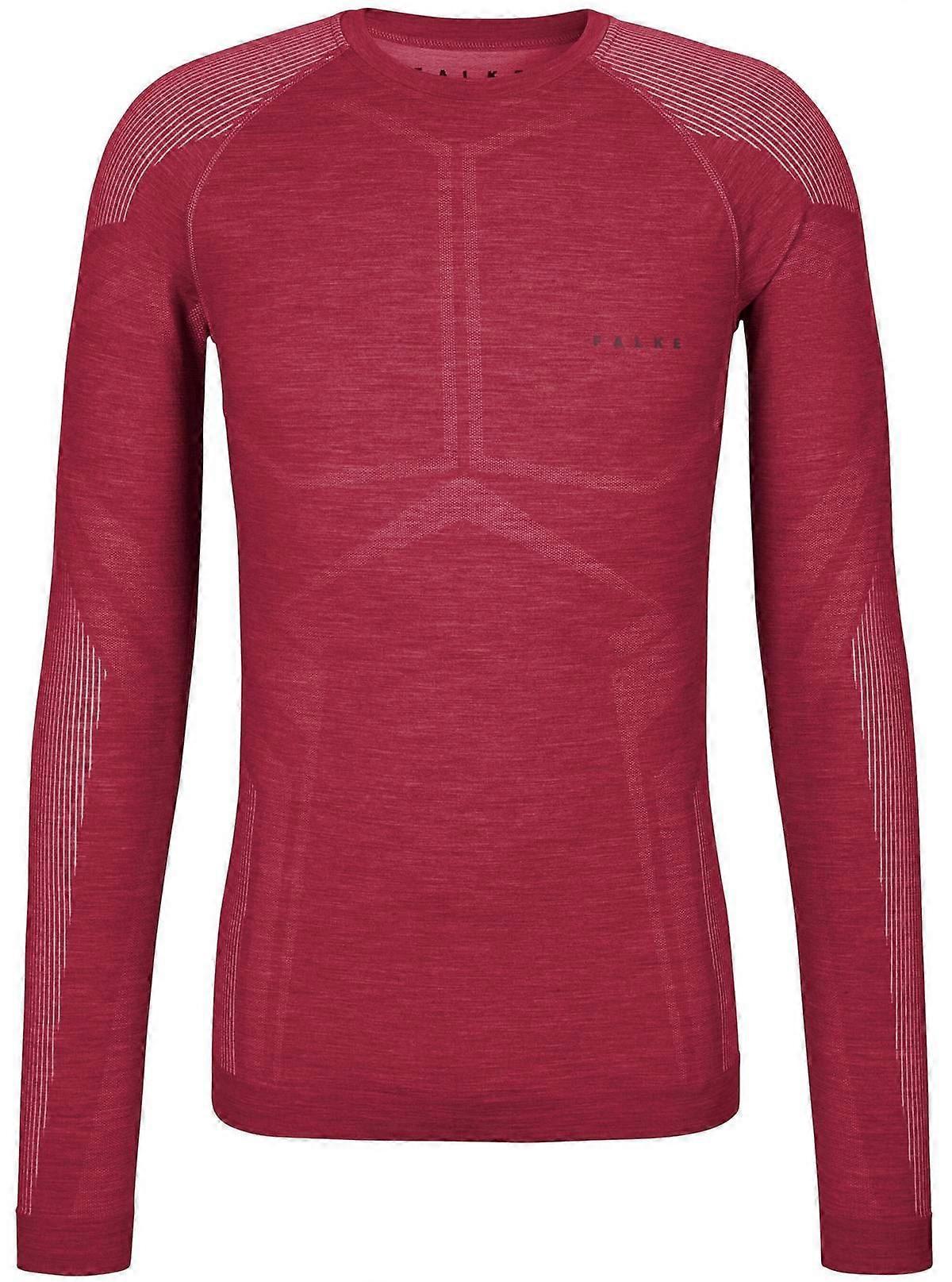 Falke Long Sleeve Wool Tech Light Shirt - Ruby Red