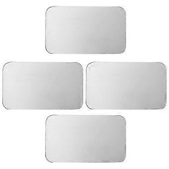 Silver Aluminum Hamster Cooling Mat compatible with Small Pet 4Pcs Cooling Pad
