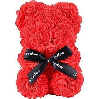 Cute Rose Bear Love Flower Artificial Bear Forever Best Graduation GiftPRESERVED FLOWER - ETERNAL FLOWER
