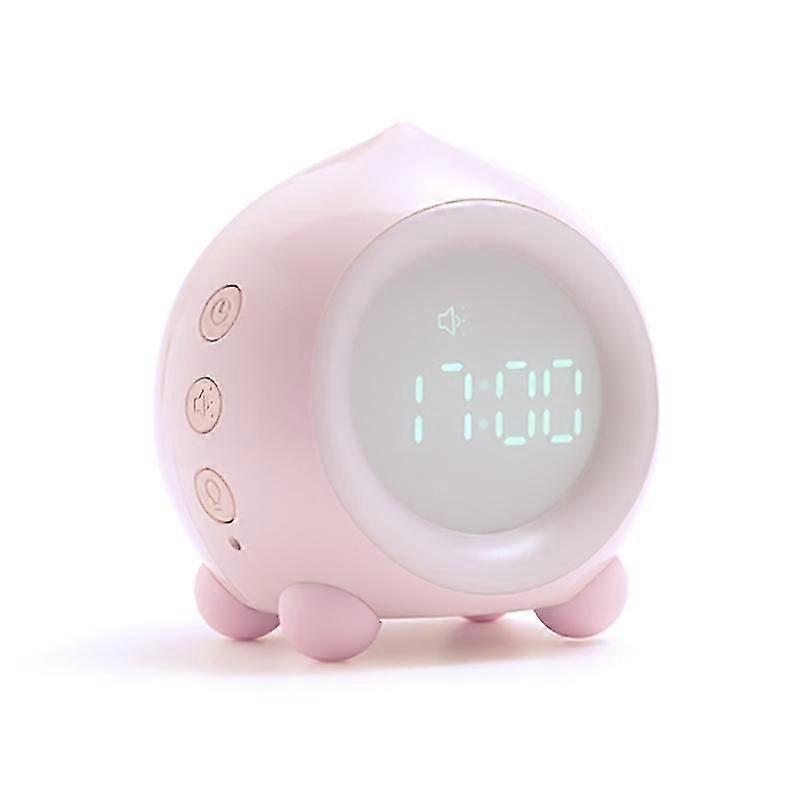 Smart Voice Control Alarm Clock Speaker (pink)