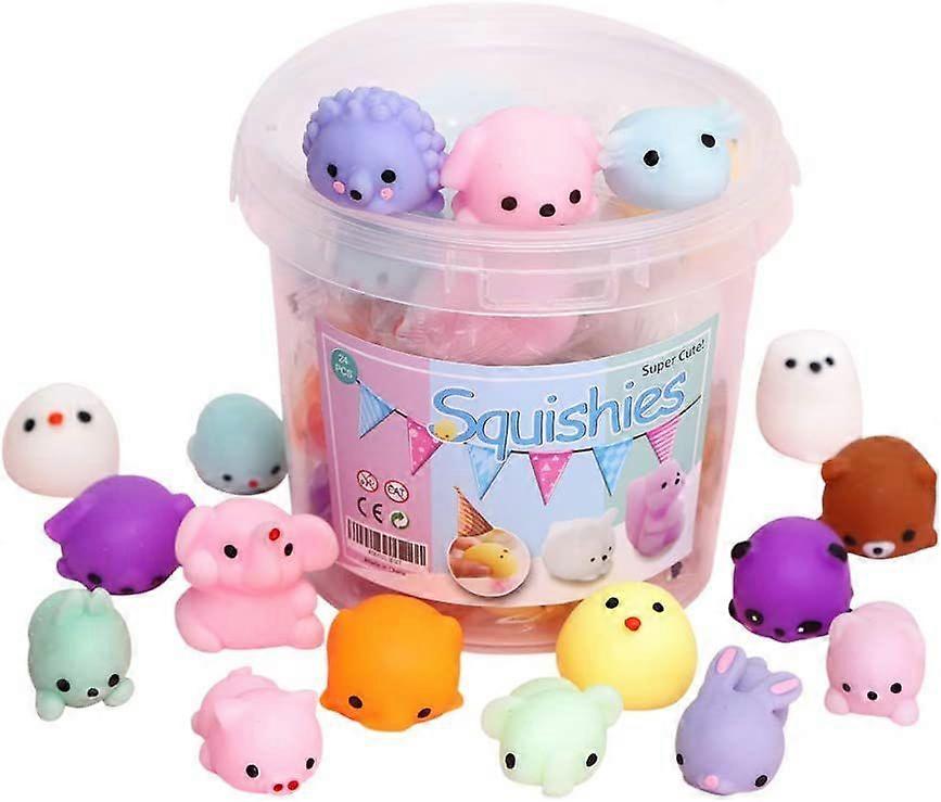 24 Jouets Kawaii Squishy Anti-stress – Mini Squishies En Silicone, Cadeaux Anniversaire Noël Pour Enfants Et Adultes