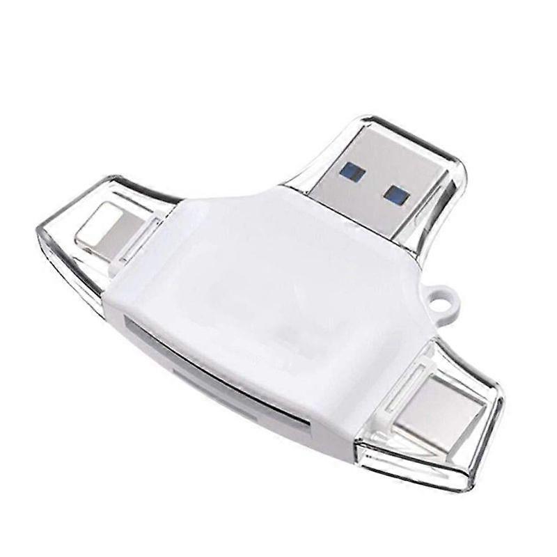 4 in 1 Multifunction USB Type C TF Card Reader Adapter for iOS Android Phone