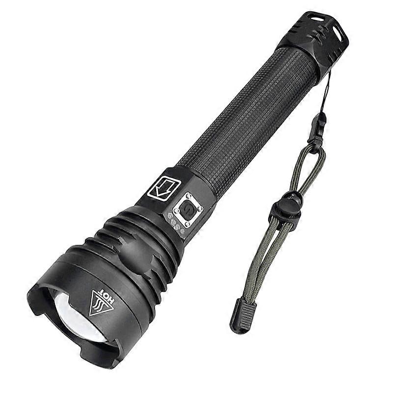 P90 LED Flashlight Rechargeable Zoomable Tactical Torch