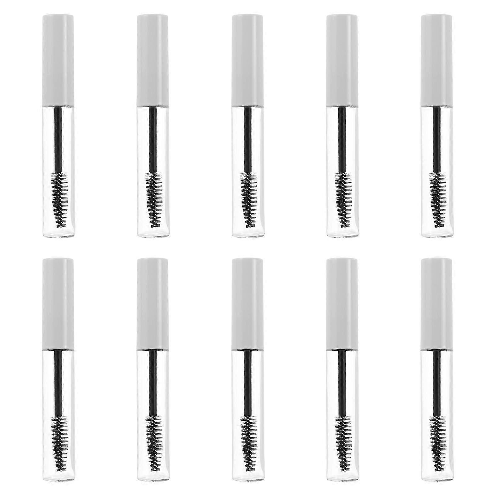 Mini Mascara Tubes White for Storage 10Pcs Plastic Containers