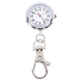 1pc Pratique Quartz Pocket Watch Keychain Alloy Grand Cadran Infirmière Montre de Poche