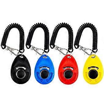 Clicker-Set mit Handschlaufe für Hundetraining, geeignet für Hunde, Katzen, Vögel, Pferde usw. (4 Farben)