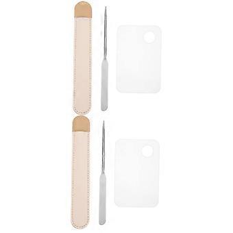 Durable Stainless Steel Makeup Mixing Palette with Spatula for Smooth Mixing and Easy Cleanup
