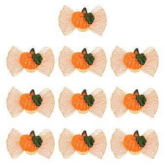 Halloween Dog Bows Pet Headdress for Decor 20Pcs Orange Hair Accessories