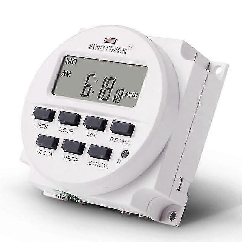 SINOTIMER Tm618N-2 Lcd 1.6 Inch Digital 220V Ac 7 Days Programmable Timer Switch with Relay Inside a