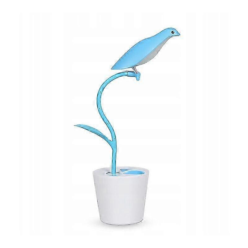 LED Table Lamp compatible with Flexible Reading Table with Pen Holder (Blue)