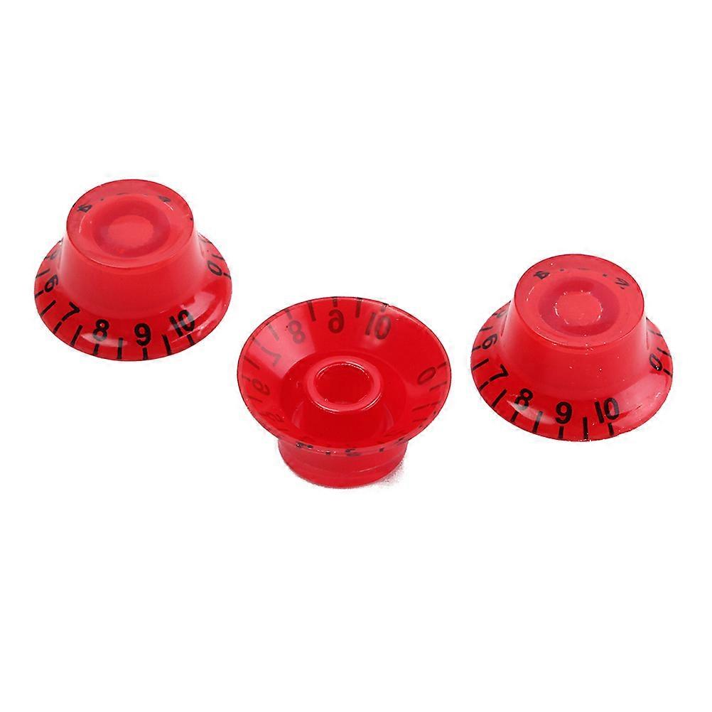 3PCS/Set Round Guitar Knobs Volume Tone Control Knobs Rotary Knobs Epiphone Style Electric Guitar Parts Replacement GD38 Red