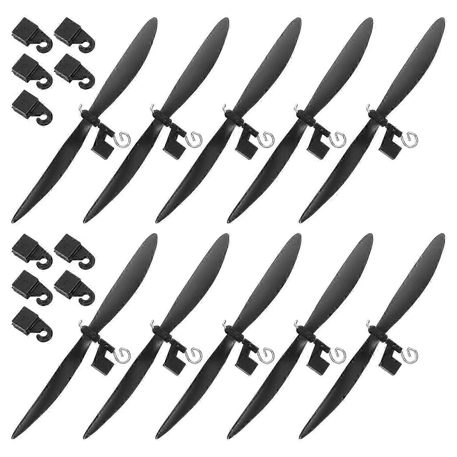 Black Plastic Airmodel Propeller for Aircraft Model 10Sets Durable