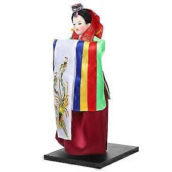 Little Girl Crafts Antique Asian Dolls Korean Hanbok Doll Gift Korean Hanbok Collectible Figure Collectible Dolls Woman Doll