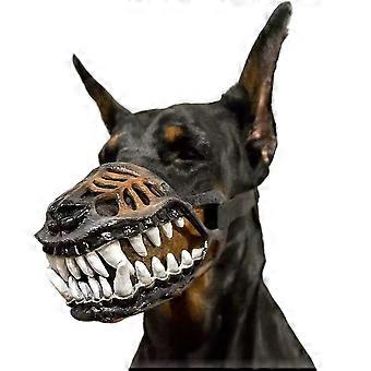 Bozal aterrador para perros para Halloween, bozal de disfraz de perro hilarante con grandes dientes de terror, ideal para fiestas y comedias, 31 cm.