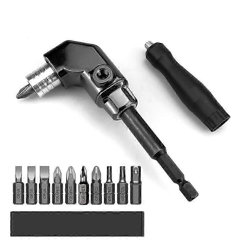 Self-Locking 90 Degree Right Angle Screwdriver Holder Drive Bit Angle Extension Electric Screw Driver Angle Driver B