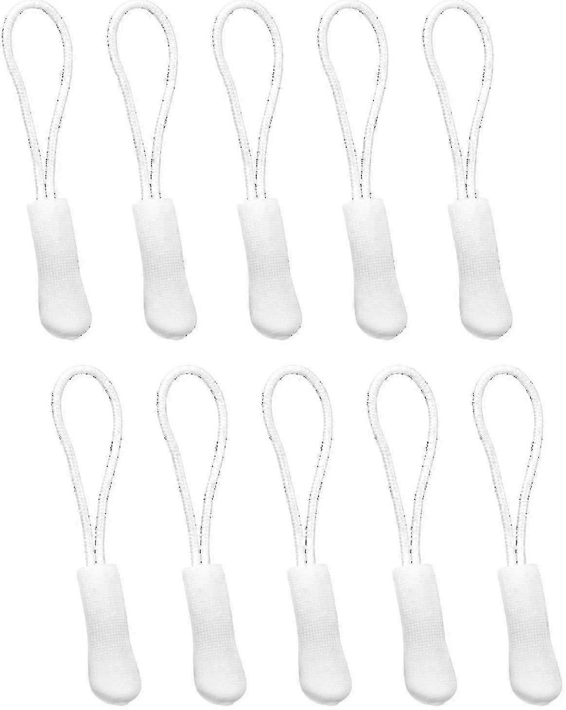 10pcs Replacement Zipper Pulls Orange Zipper Pull Cord Extender