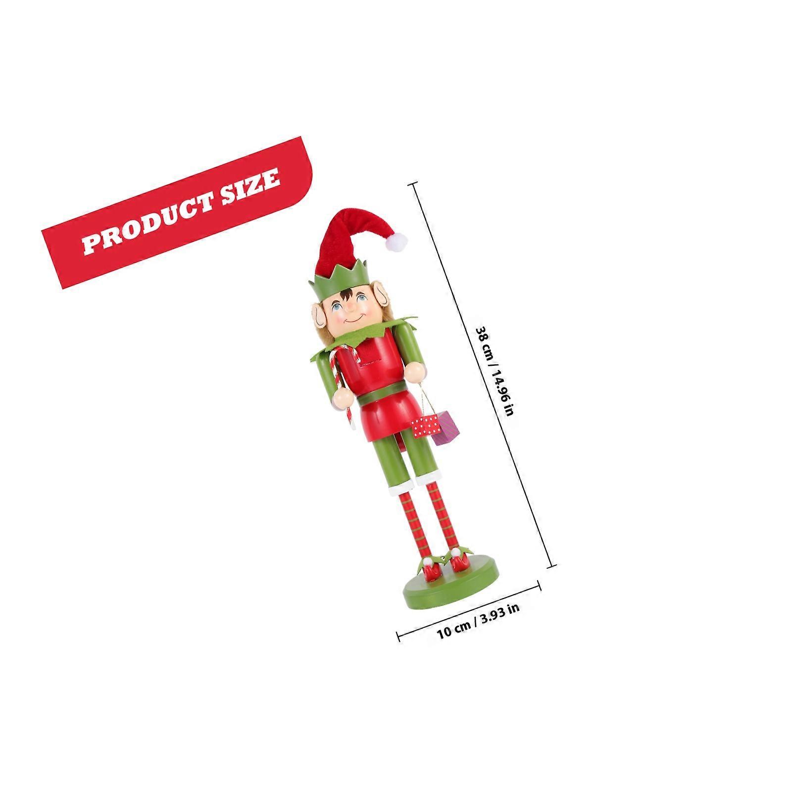 Desktop Nutcracker Decor Wooden Nutcracker Puppet for Xmas