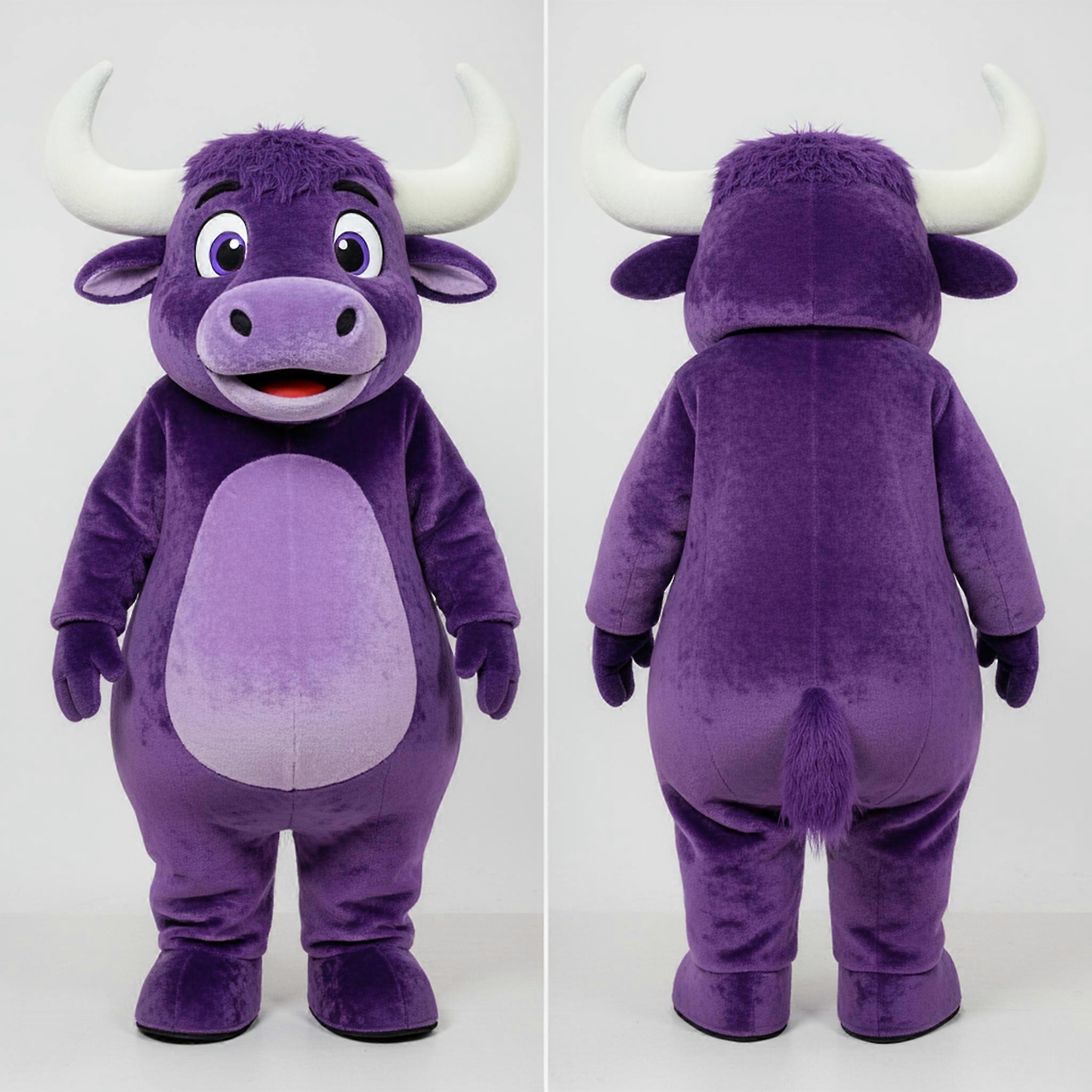 MASTICOT Violet Velvety Yak Mascot