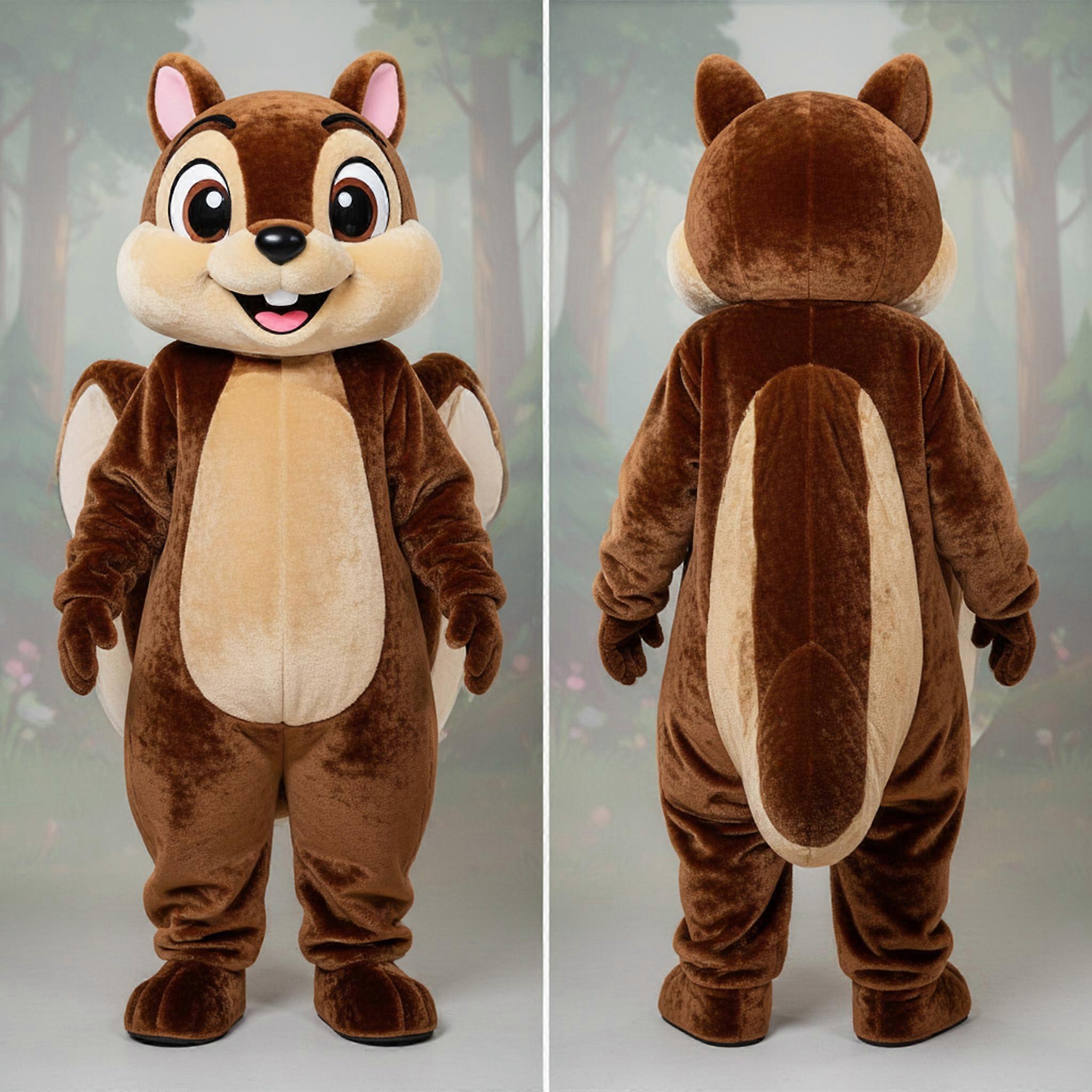 MASTICOT Chocolate Brown Cartoon Flying Squirrel Mascot