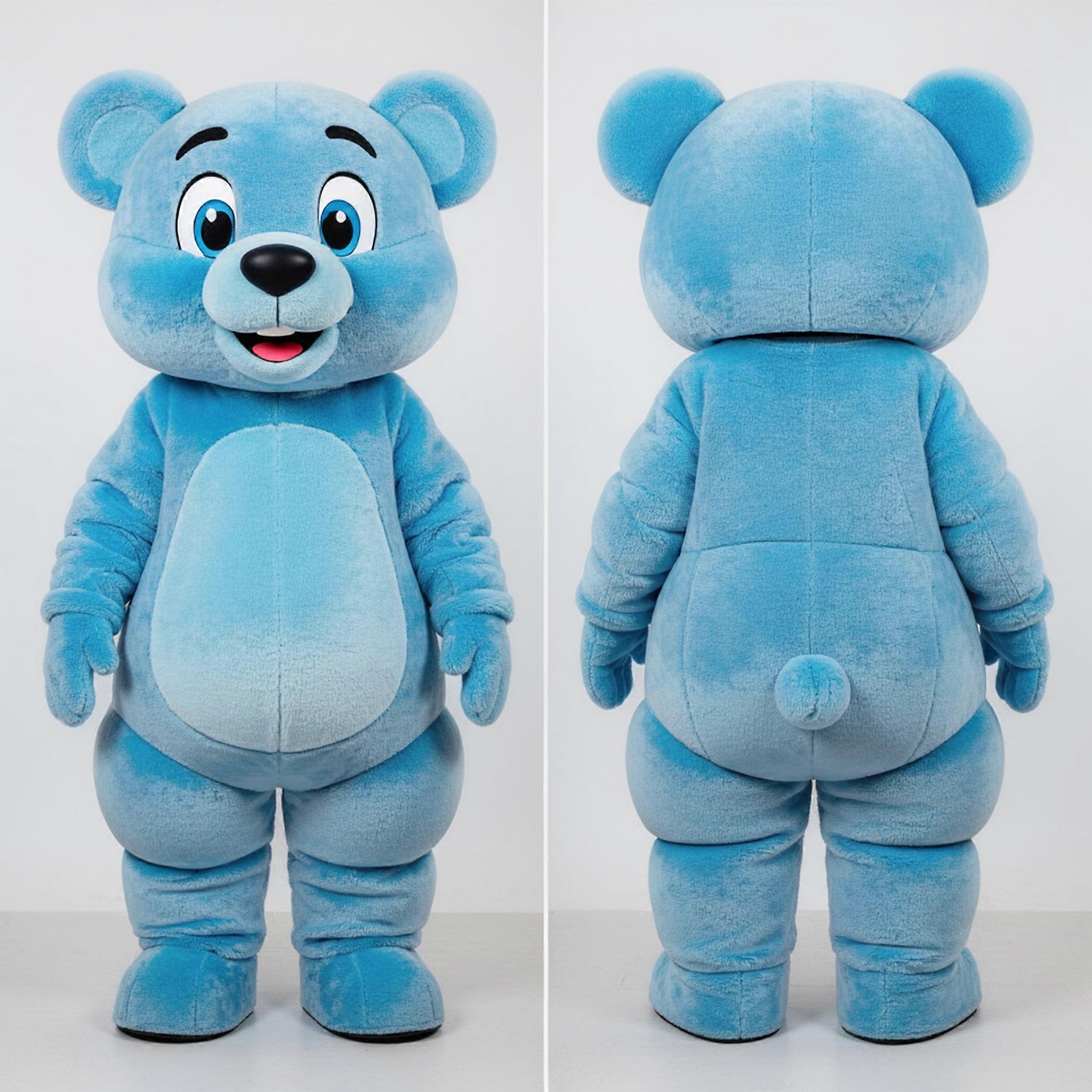 MASTICOT Sky Blue Rounded Bear Mascot