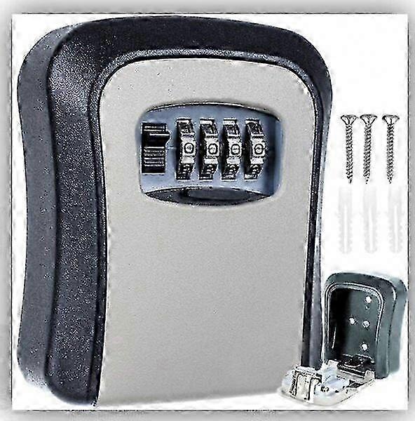 Secure Key Storage with Digital Code, Steel Wall Mountable Key Safe