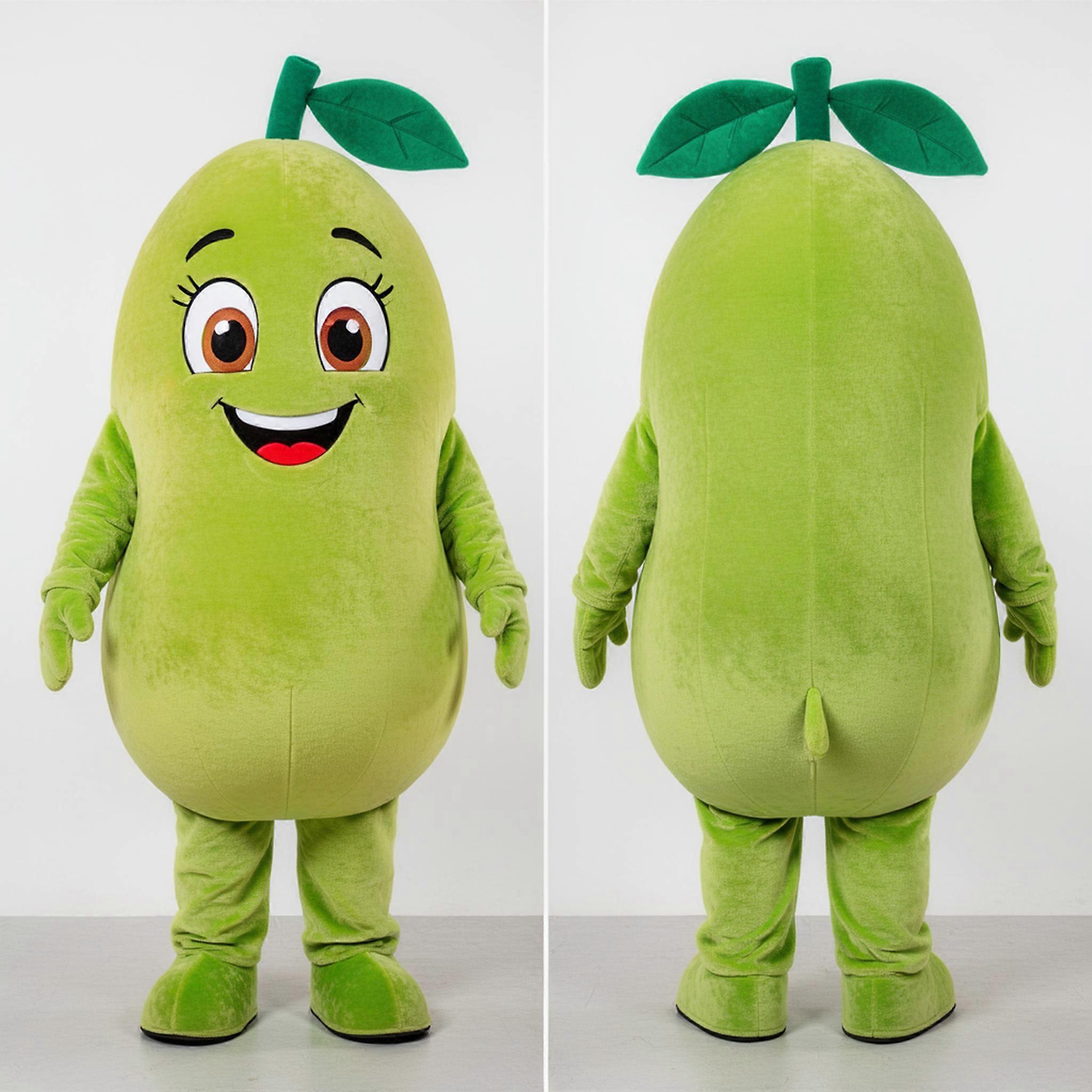 MASTICOT Lime Green Cheerful Mango Mascot