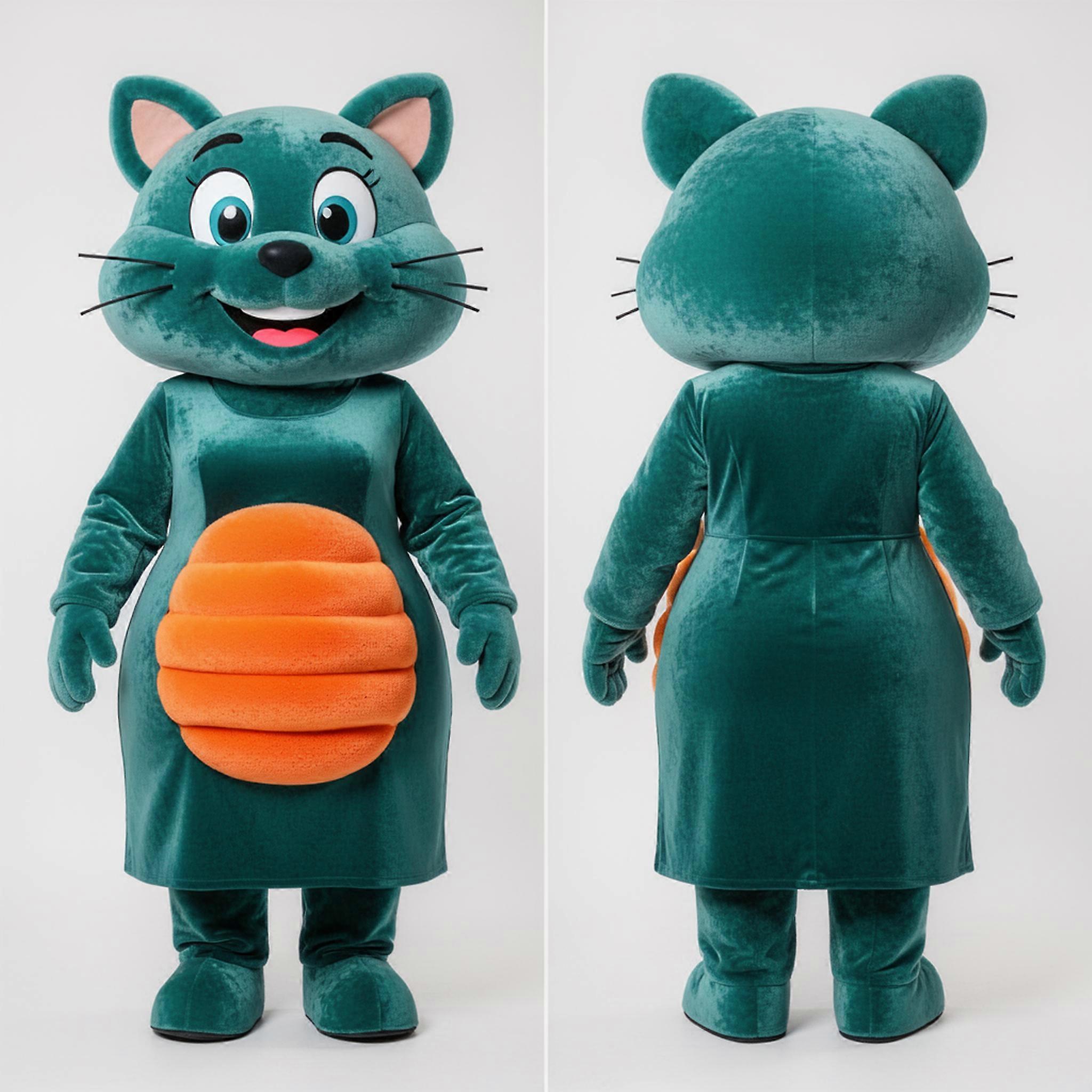 MASTICOT Teal Velvety Goulash Mascot