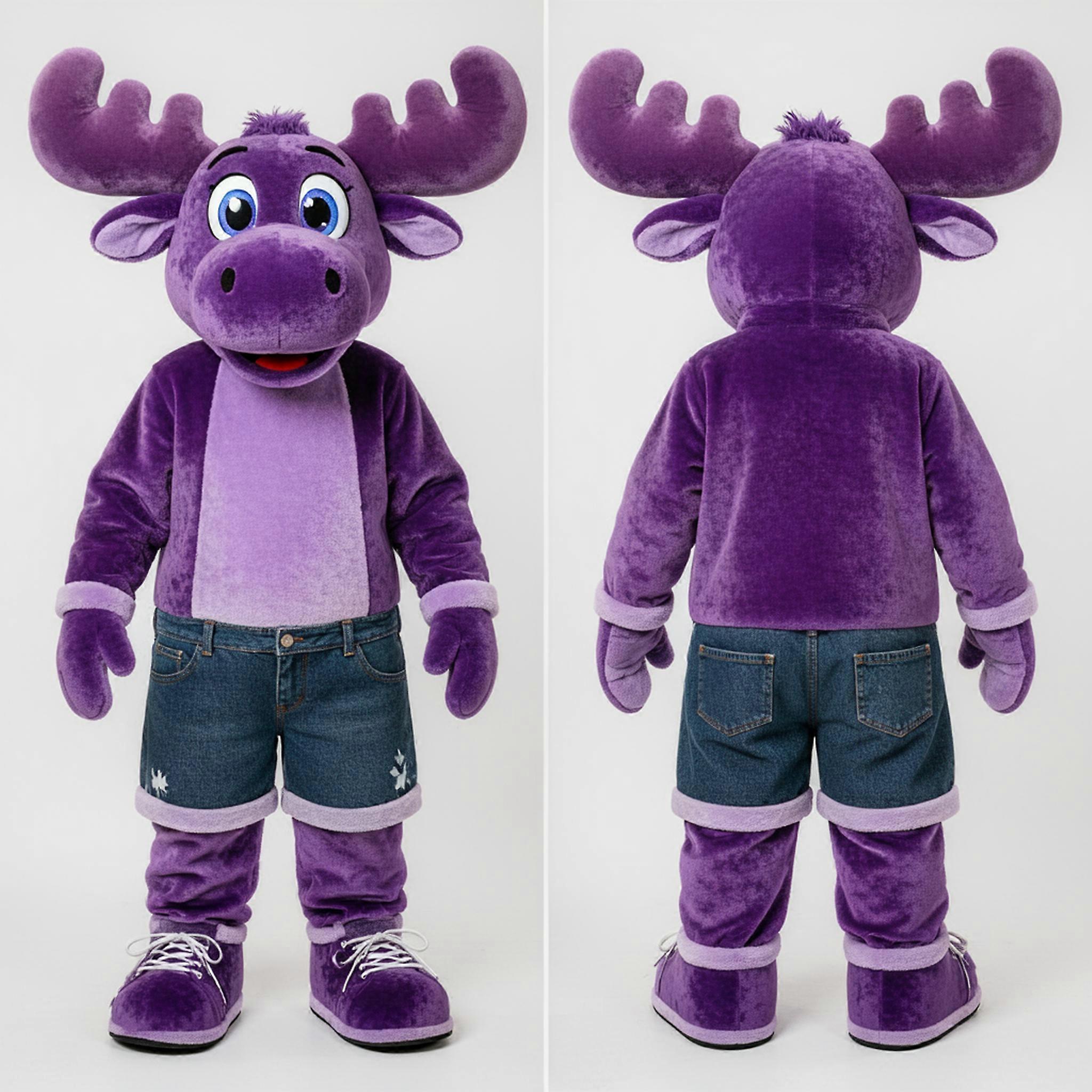 MASTICOT Lavender Velvety Moose Mascot