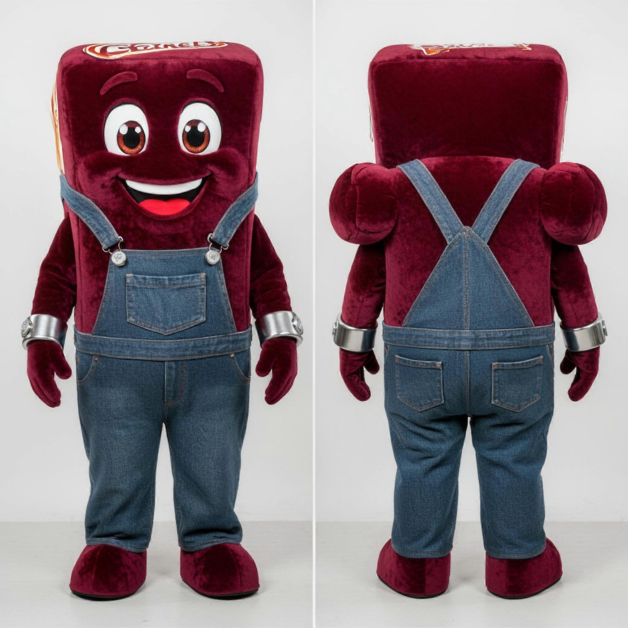MASTICOT Maroon Denim Candy Box Mascot